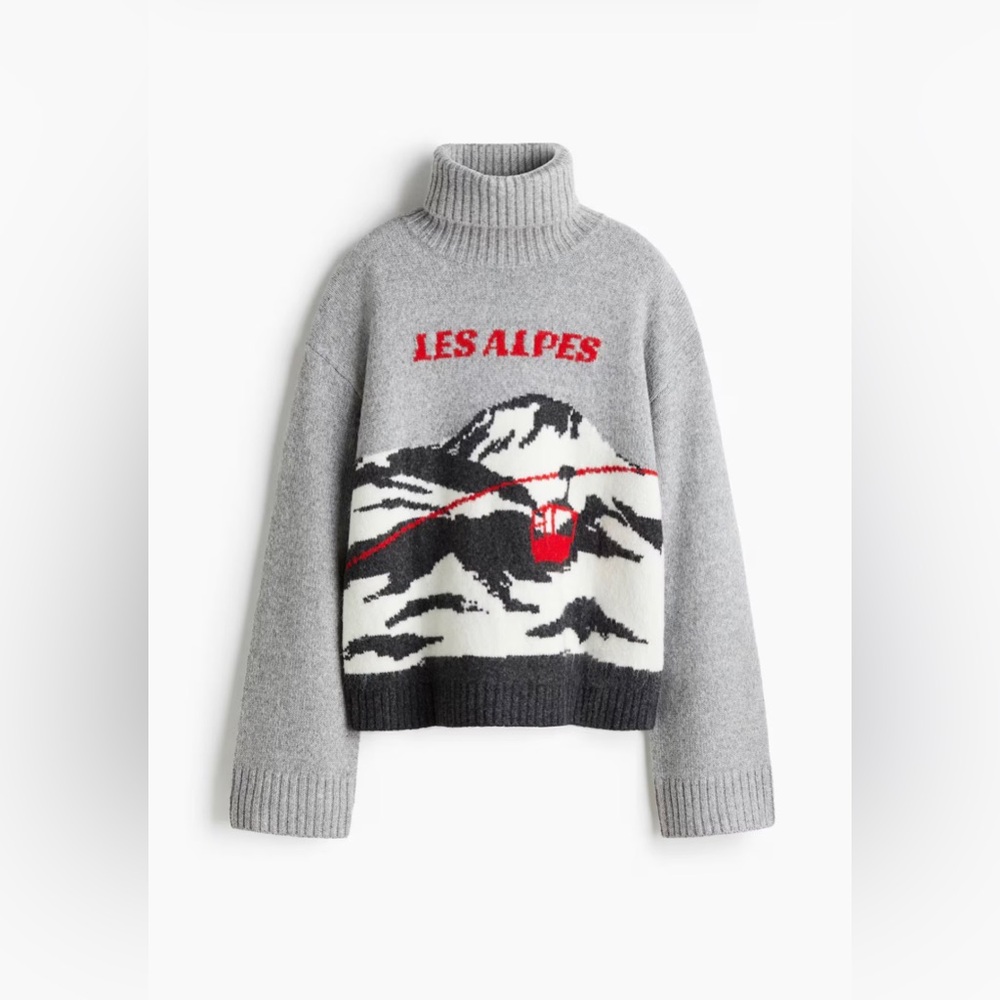 H&M Jacquard-Knit Turtleneck Sweater